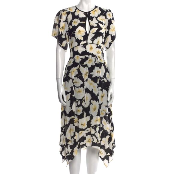 ba&sh Fairy Floral Midi Dress - Black - 0 (US 4) - Picture 3 of 16